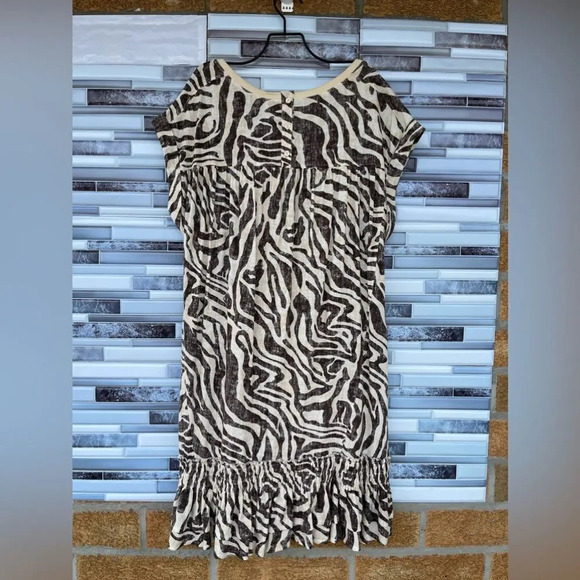 Daily Practice by Anthropologie Ruffled Mini Dress in Beige small - Picture 8 of 15